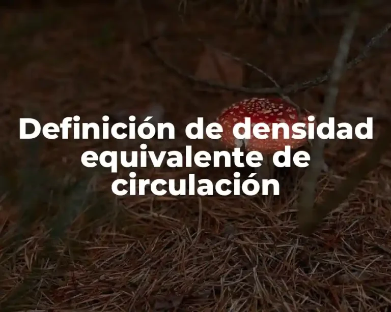 Definición de densidad equivalente de circulación
