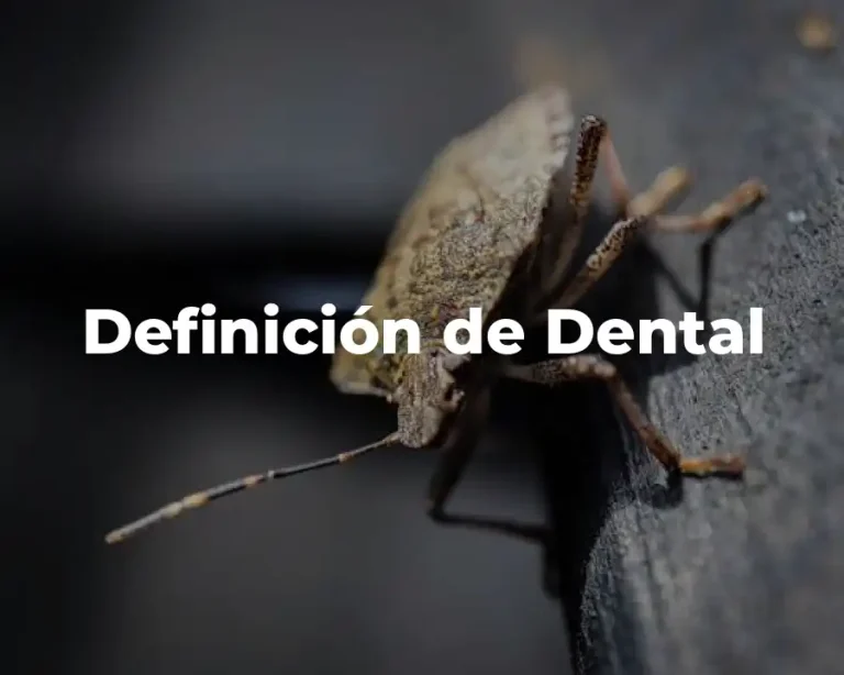 Definición de Dental