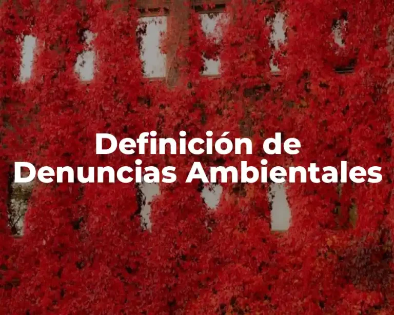 Definición de Denuncias Ambientales