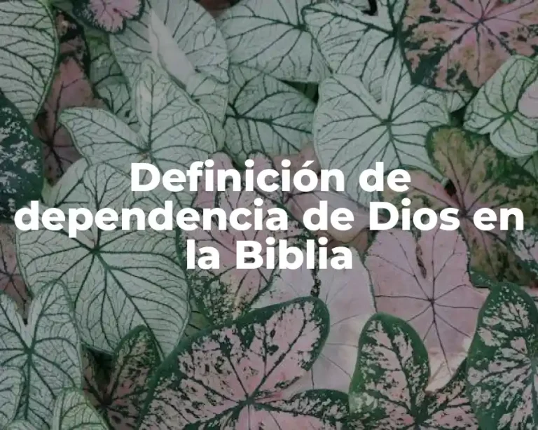 Definición de dependencia de Dios en la Biblia