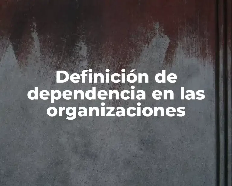 Definición de dependencia en las organizaciones