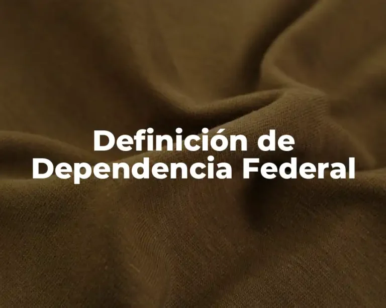 Definición de Dependencia Federal