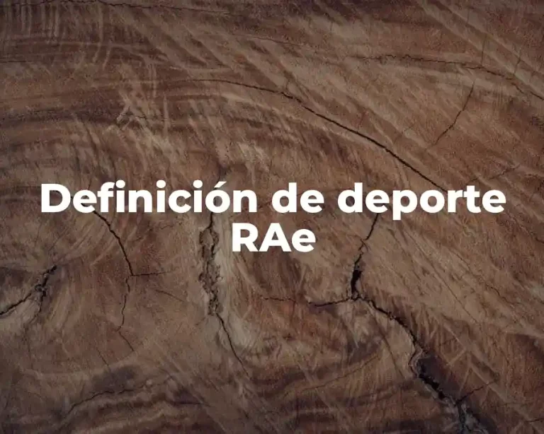 Definición de deporte RAe
