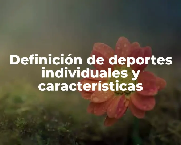 Definición de deportes individuales y características
