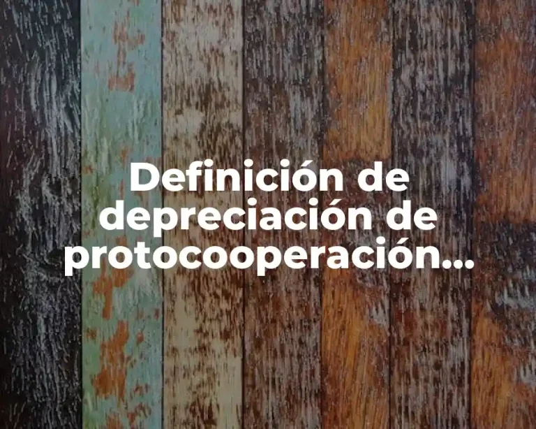 Definición de depreciación de protocooperación interespecifica