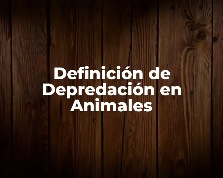 Definición de Depredación en Animales