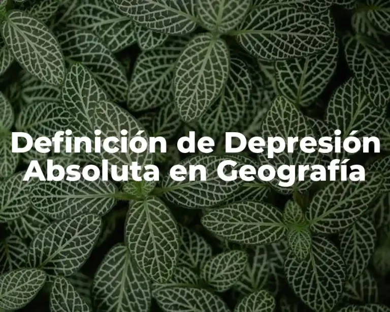 Definición de Depresión Absoluta en Geografía