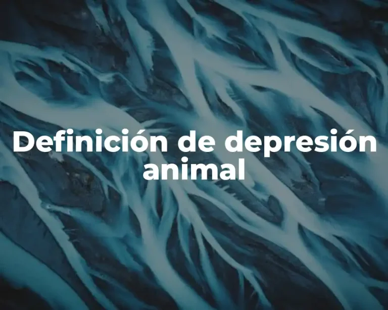 Definición de depresión animal