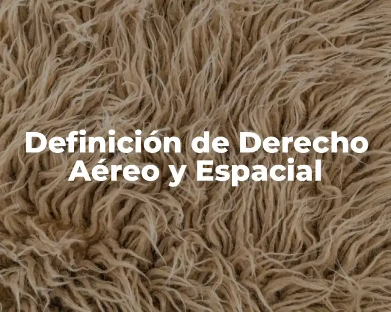 Definición de Derecho Aéreo y Espacial