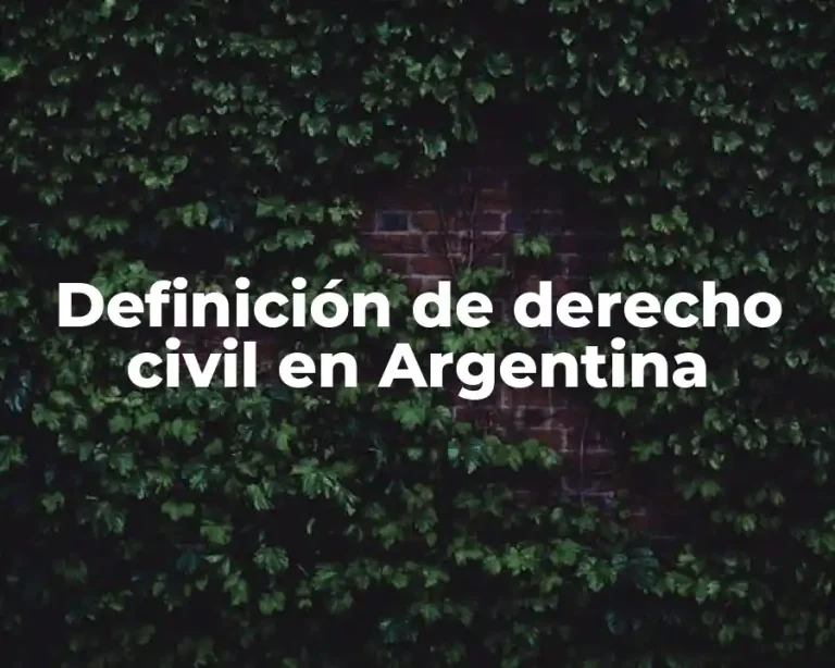 Definición de derecho civil en Argentina