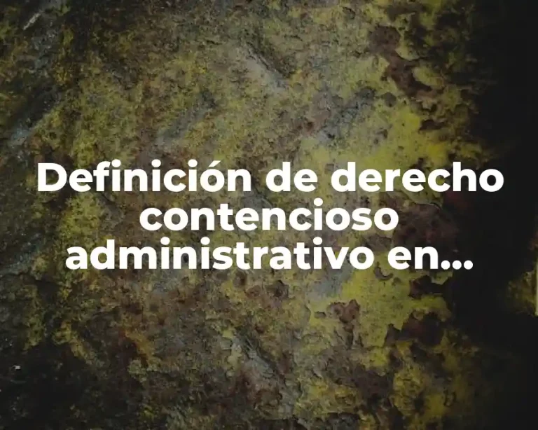 Definición de derecho contencioso administrativo en Venezuela