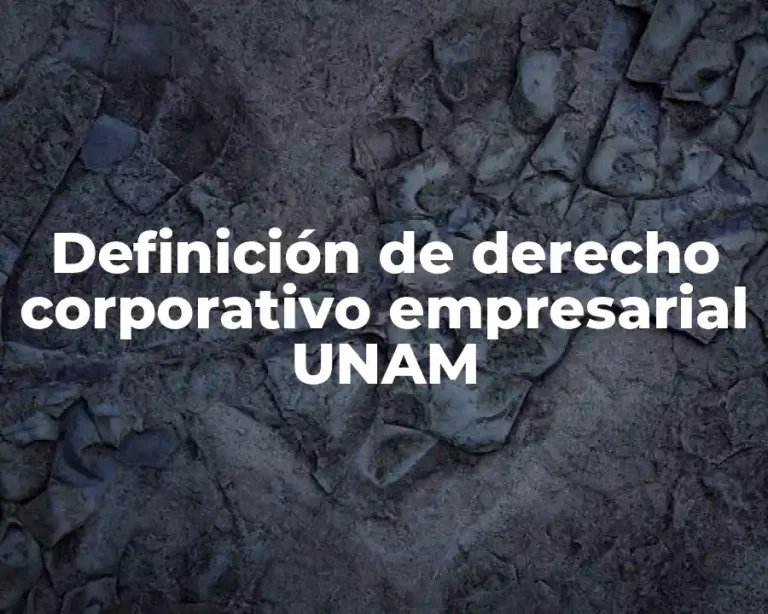 Definición de derecho corporativo empresarial UNAM
