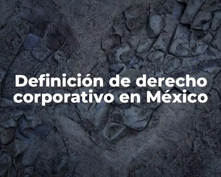 Definición de derecho corporativo en México