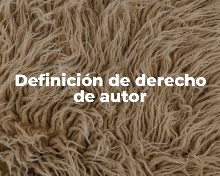 Definición de derecho de autor