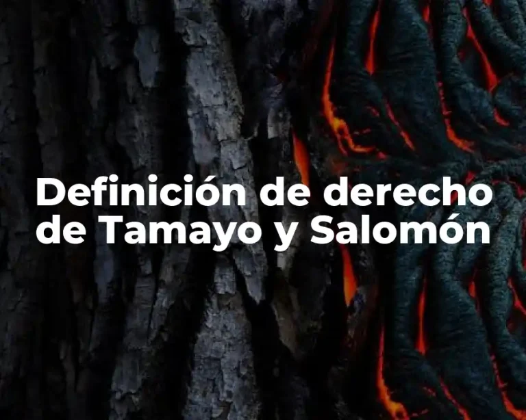 Definición de derecho de Tamayo y Salomón
