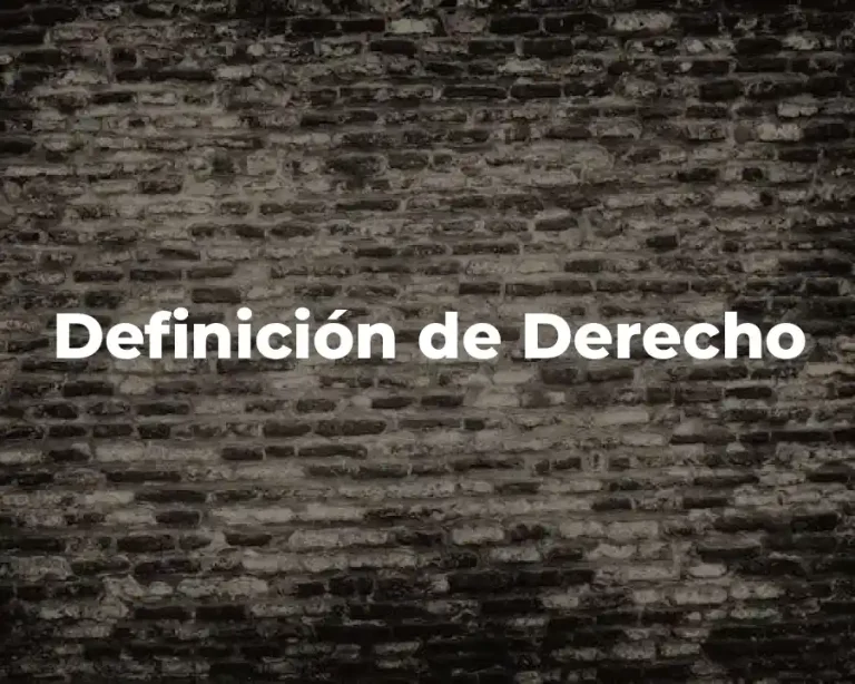 Definición de Derecho