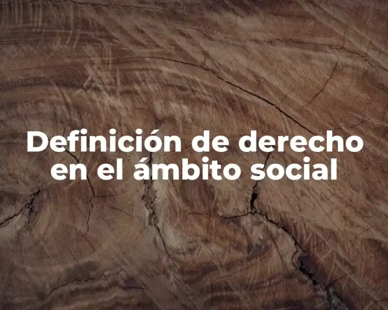 Definición de derecho en el ámbito social
