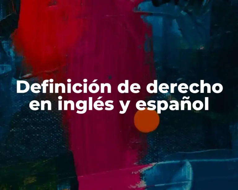 Definición de derecho en inglés y español