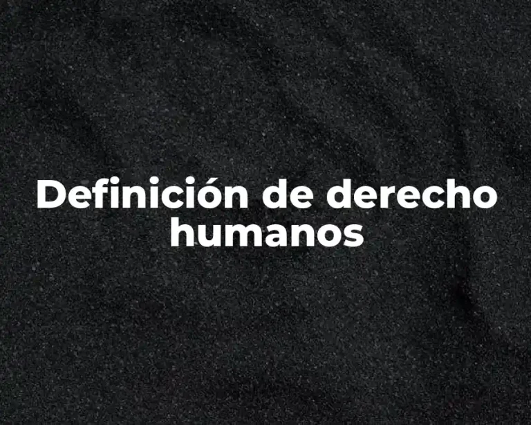 Definición de derecho humanos