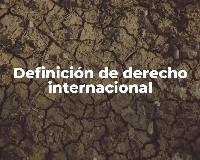 Definición de derecho internacional