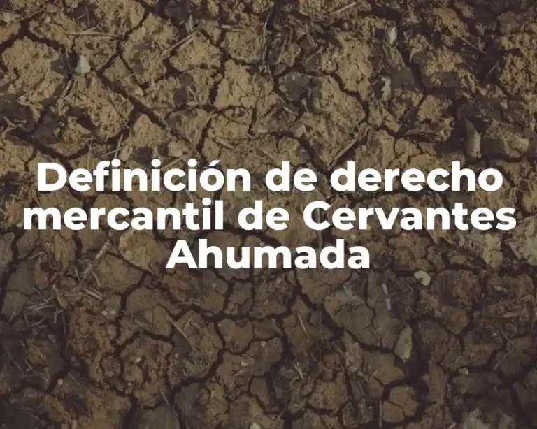 Definición de derecho mercantil de Cervantes Ahumada