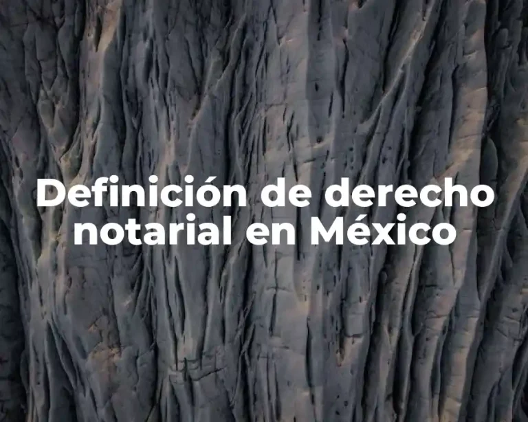 Definición de derecho notarial en México