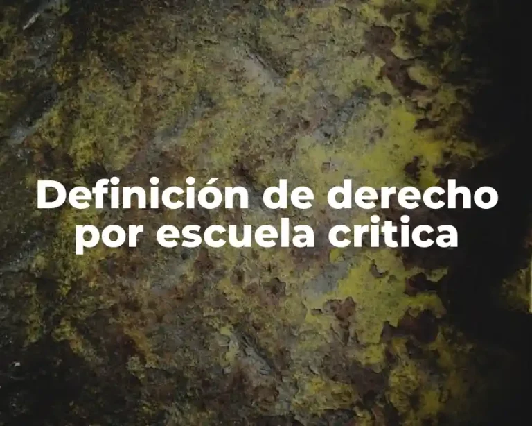 Definición de derecho por escuela critica