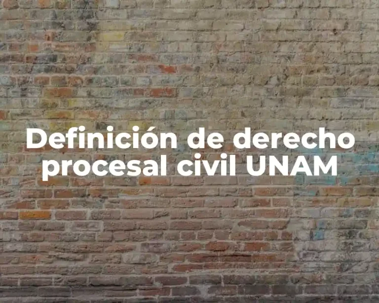 Definición de derecho procesal civil UNAM