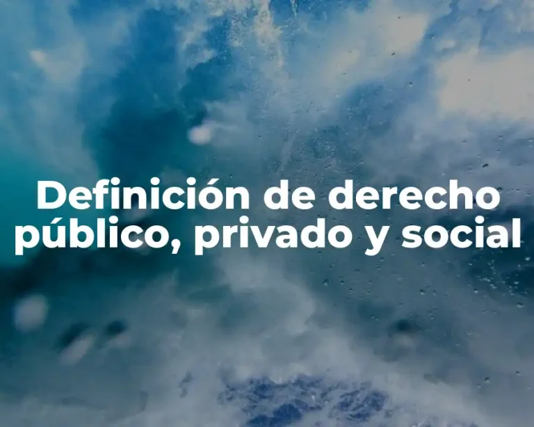 Definición de derecho público, privado y social