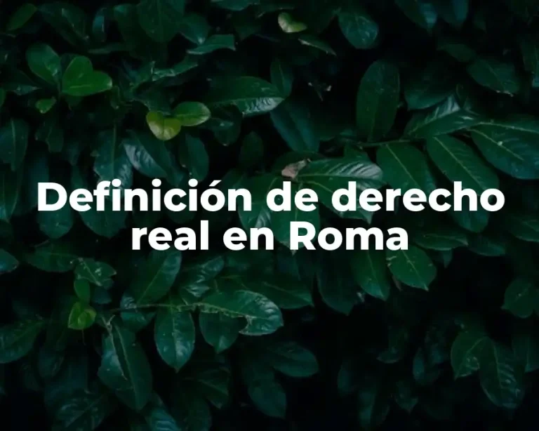 Definición de derecho real en Roma