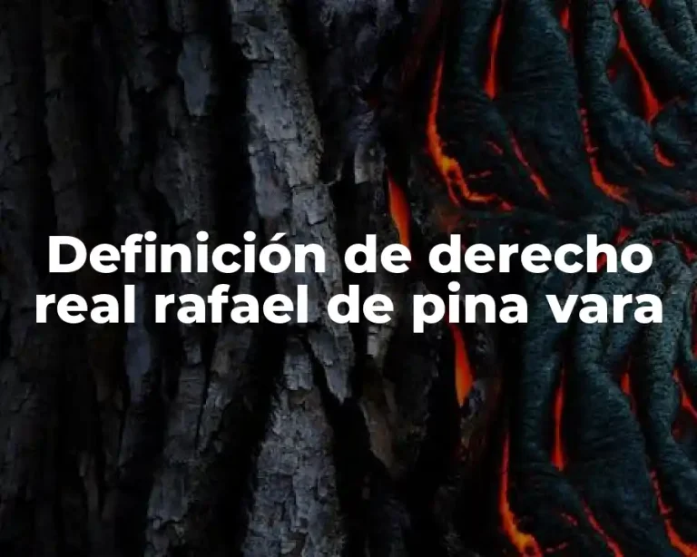 Definición de derecho real rafael de pina vara