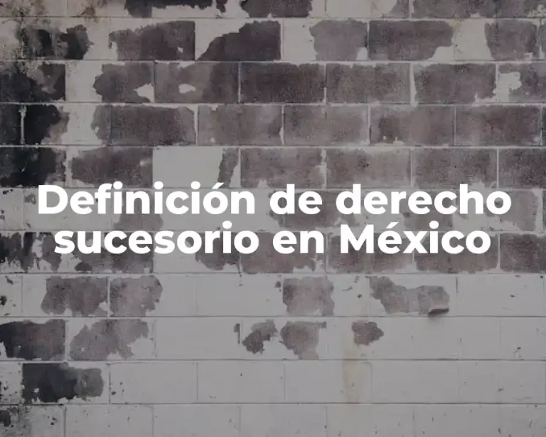 Definición de derecho sucesorio en México
