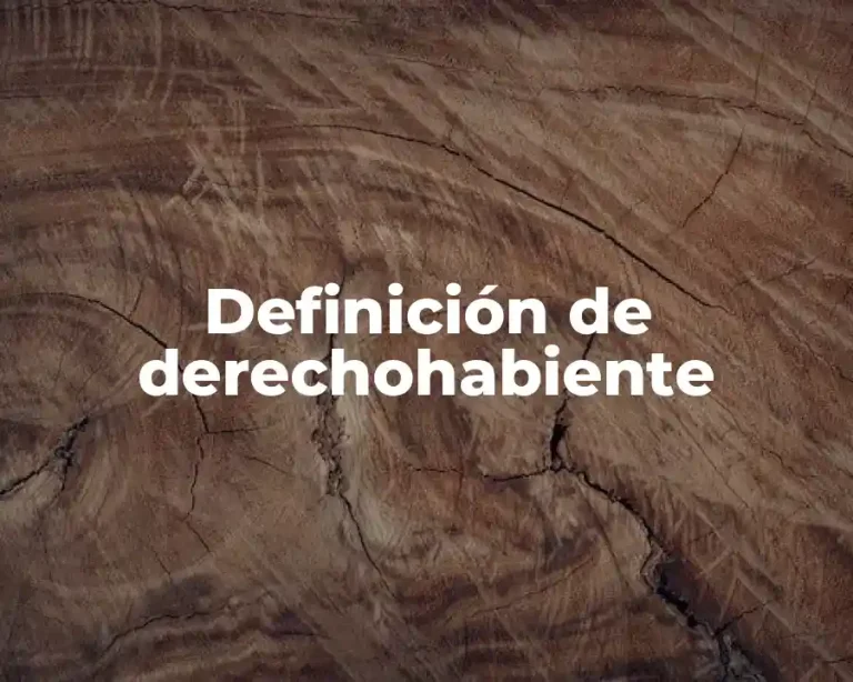 Definición de derechohabiente