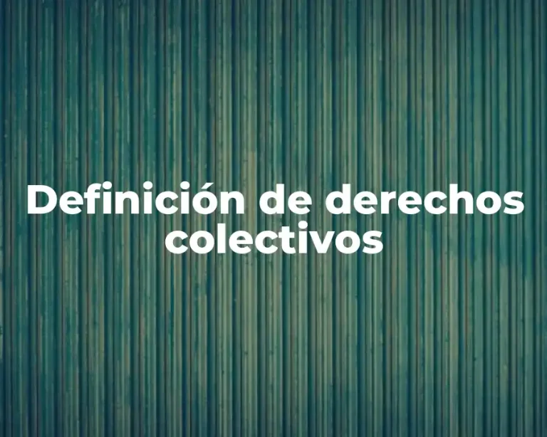 Definición de derechos colectivos