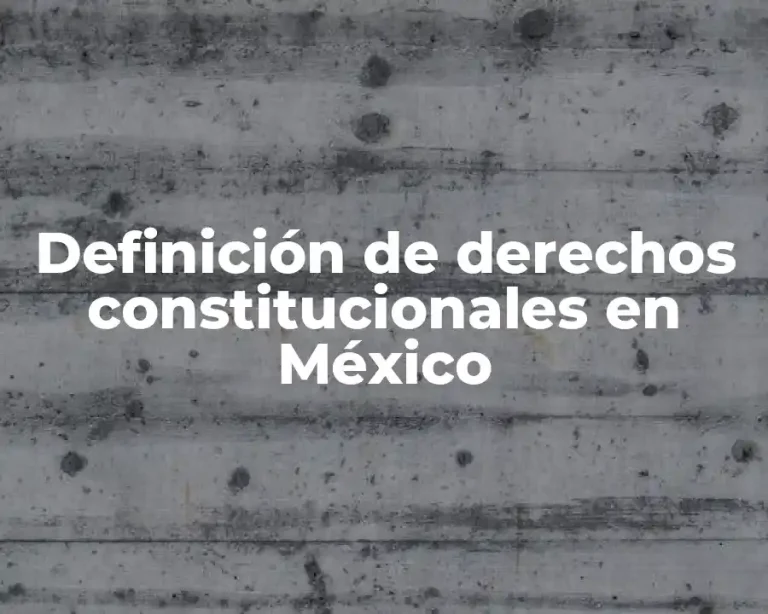 Definición de derechos constitucionales en México