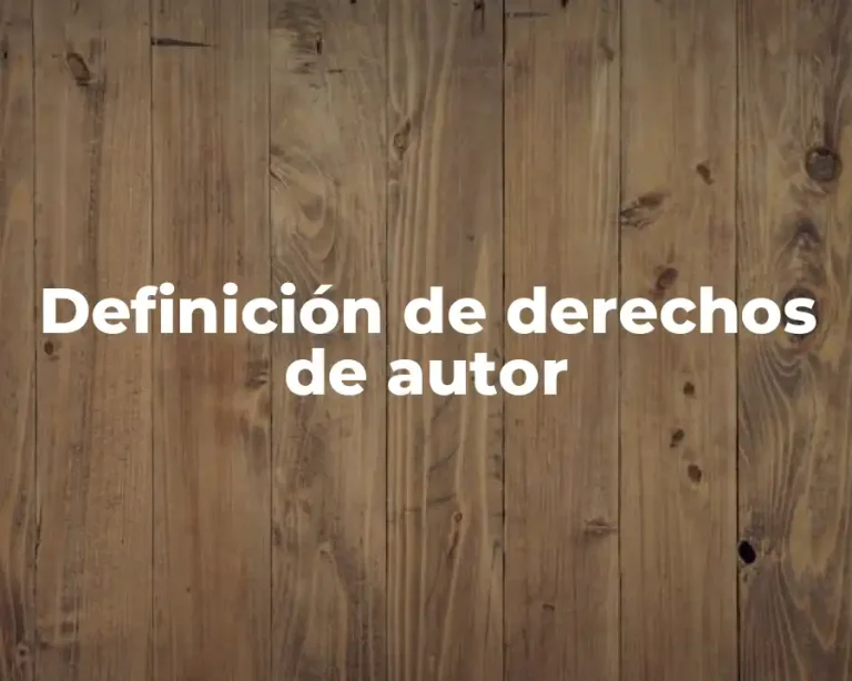 Definición de derechos de autor