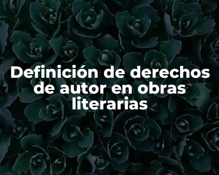 Definición de derechos de autor en obras literarias