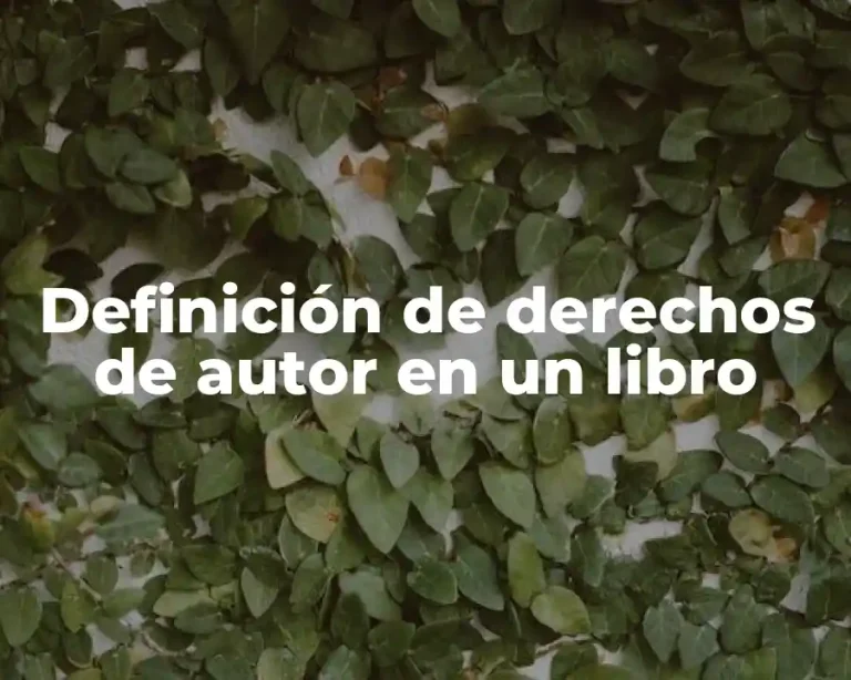Definición de derechos de autor en un libro