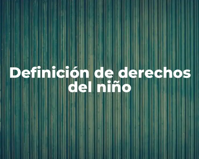 Definición de derechos del niño