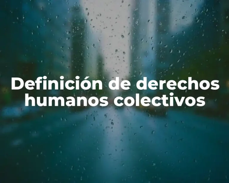 Definición de derechos humanos colectivos