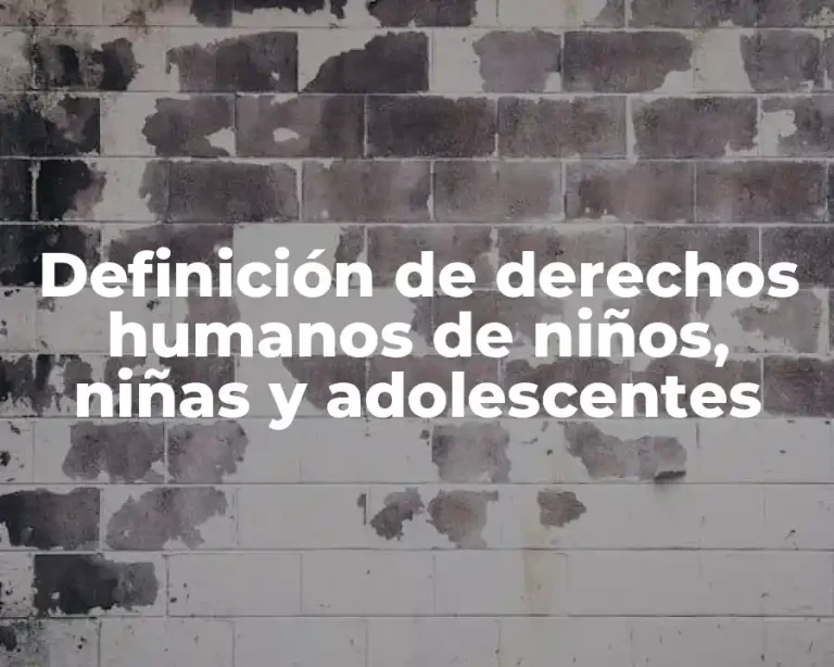 Definición de derechos humanos de niños, niñas y adolescentes