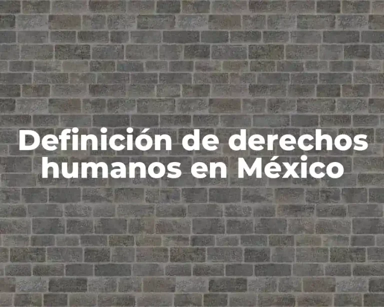 Definición de derechos humanos en México