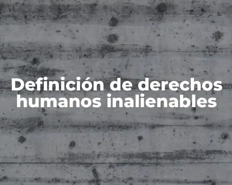 Definición de derechos humanos inalienables