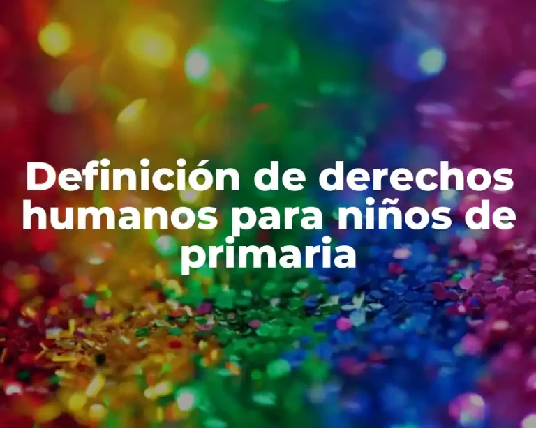 Definición de derechos humanos para niños de primaria