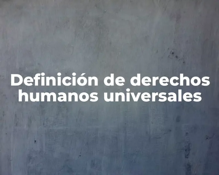 Definición de derechos humanos universales