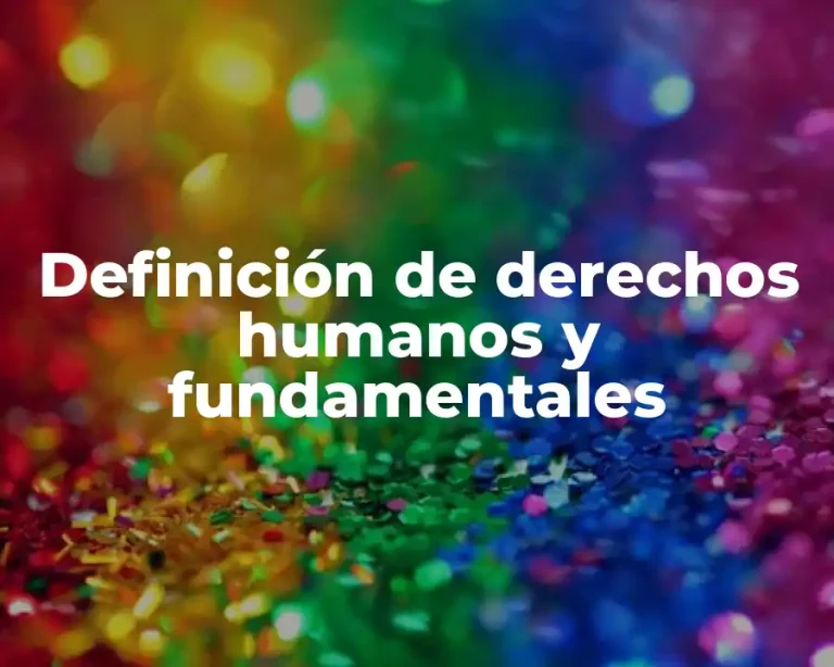 Definición de derechos humanos y fundamentales