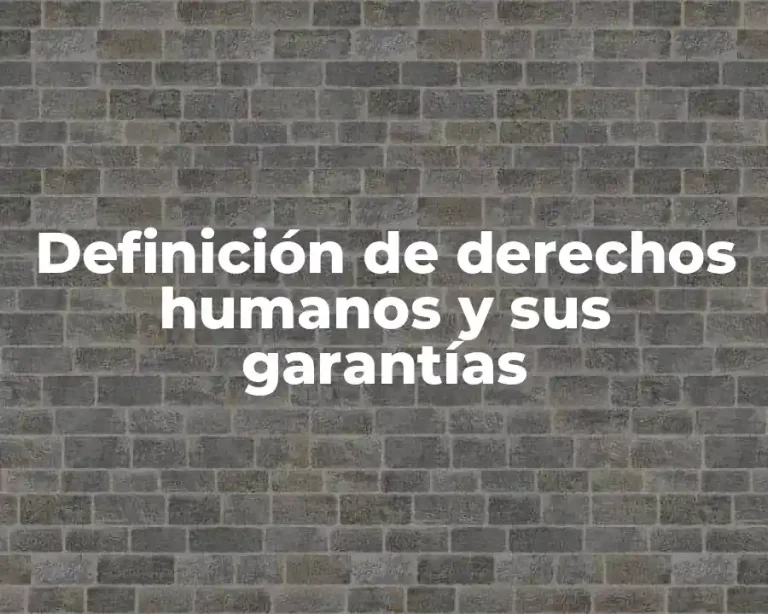 Definición de derechos humanos y sus garantías