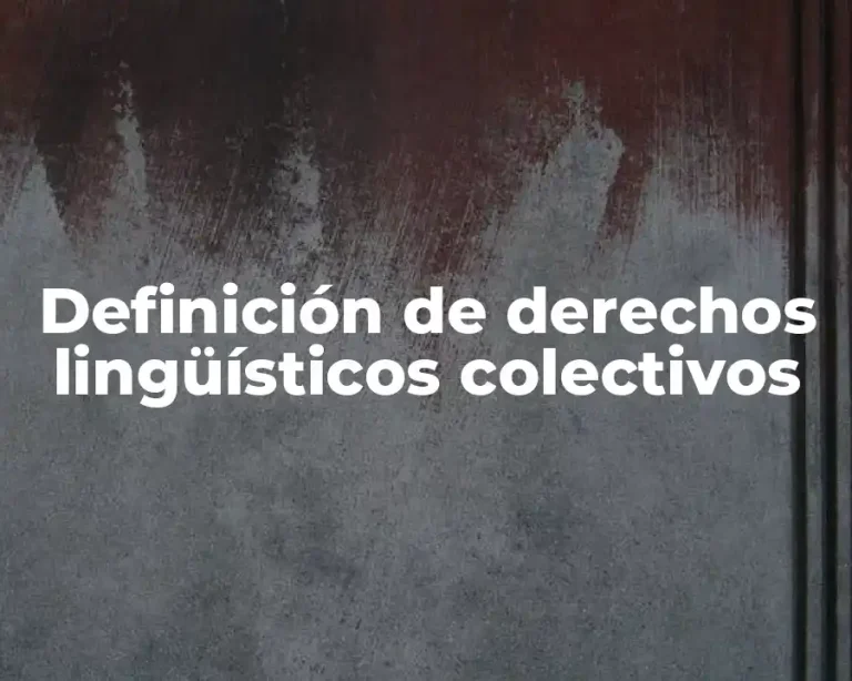 Definición de derechos lingüísticos colectivos