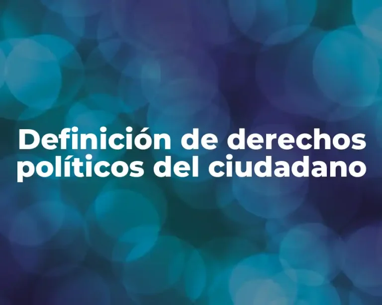 Definición de derechos políticos del ciudadano