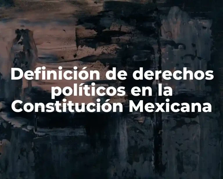 Definición de derechos políticos en la Constitución Mexicana